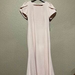 Marc New York Light Pink Maxi Dress with Puff Sleeves